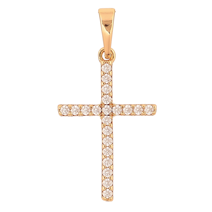Кулон Xuping колір Позолота 18K "Хрест з кристалами" для ланцюжка до 6мм фото №10