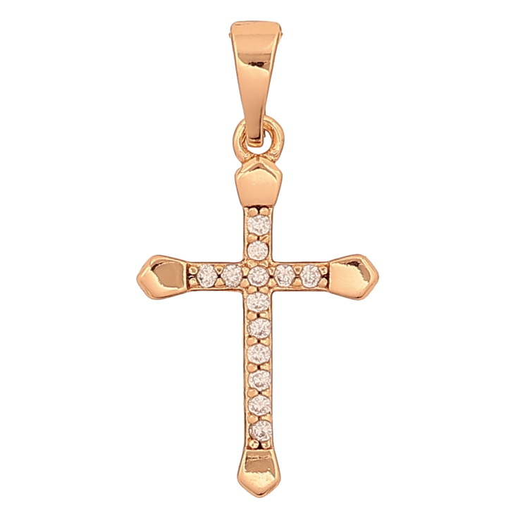 Кулон Xuping колір Позолота 18К "Хрест з кристалами" для ланцюжка до 5мм фото №19