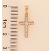 Кулон Xuping колір Позолота 18K "Хрест з кристалами" для ланцюжка до 5мм фото №2