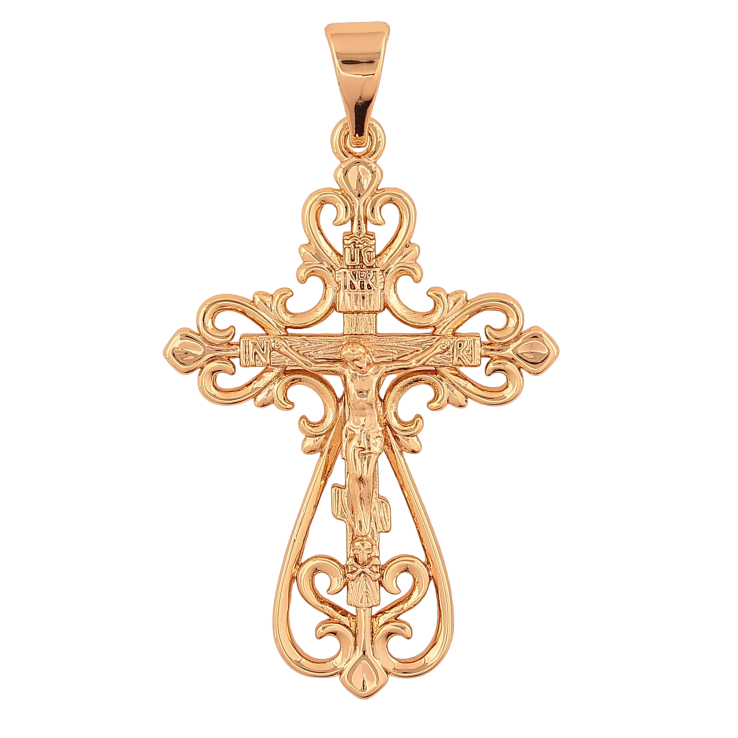 Кулон Xuping колір Позолота 18K "Хрест з Розп'яттям" для ланцюжка до 7мм фото №21