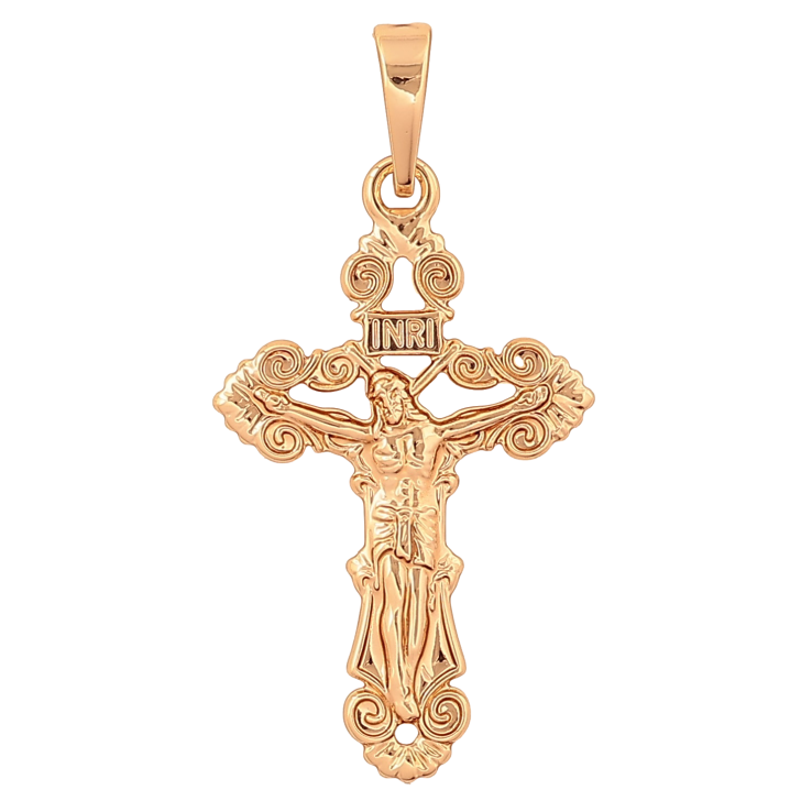 Кулон Xuping колір Позолота 18K "Хрест з Розп'яттям" для ланцюжка до 6мм фото №15