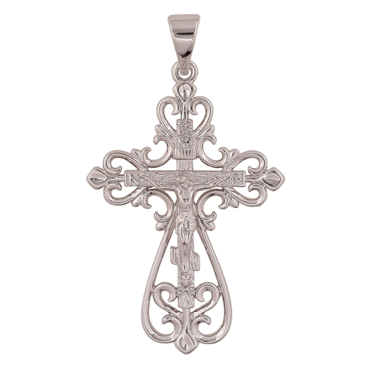 Кулон Xuping колір Родій "Хрест з Розп'яттям" для ланцюжка до 7мм фото №17
