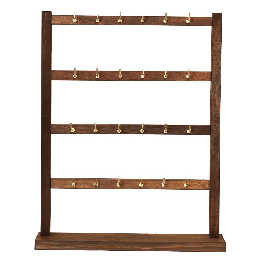 Підставка під прикраси (браслети, каблучки і ​​т.д.) Дерев'яна 30х37.5х8.3см (24 металевих гачка) дивіться опис фото №1