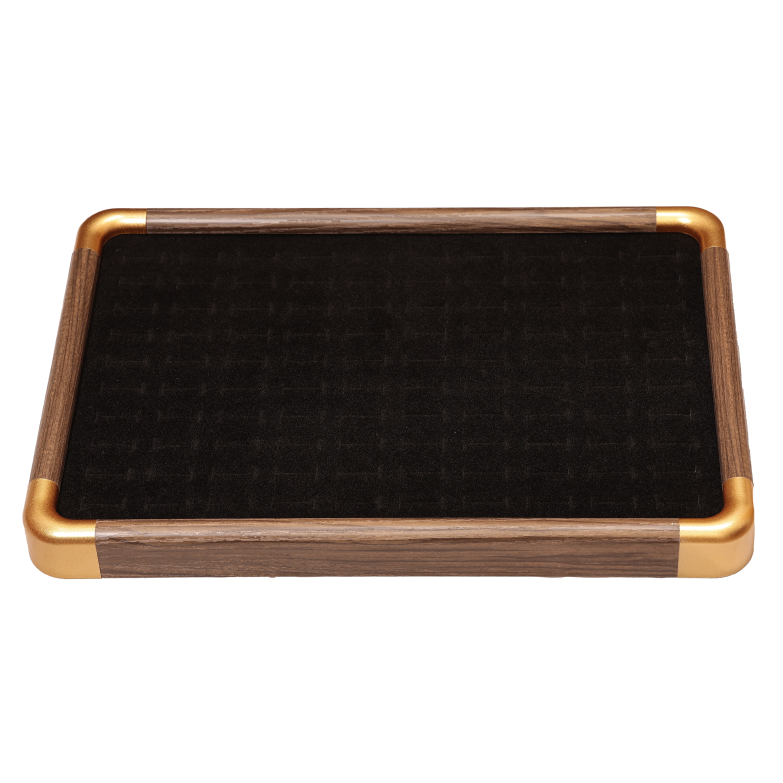 Подставка под кольца кулоны Планшет 10 рядов (отдельные секции 100шт) пластик с узором под дерево дшв-35х24х3см фото №9