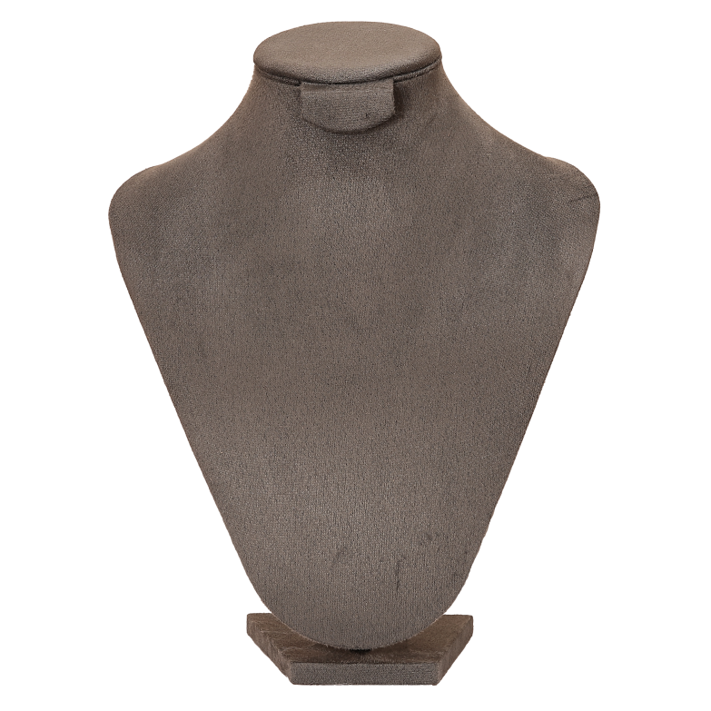 Підставка шия під кольє, ланцюжки, сережки сіра ВШ - 26х21см фото №1