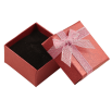 Подарункова коробка з бантом вишнева Під каблучку Розмір 5х5см, h=3см фото №5