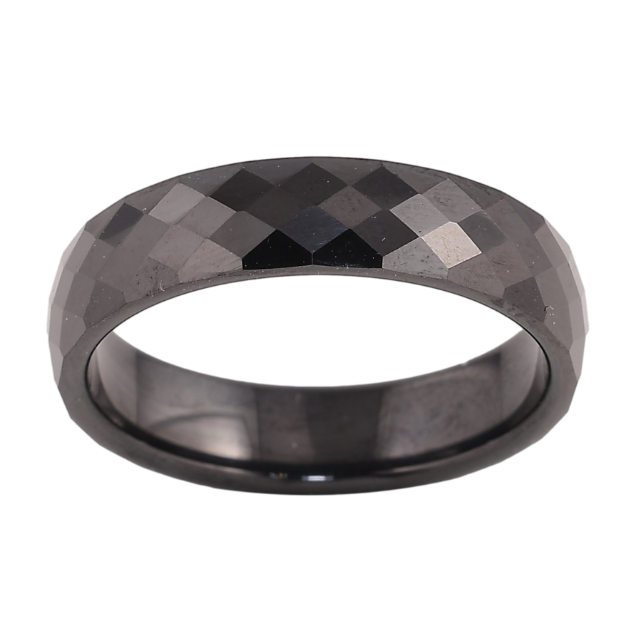 Каблучка Xuping Кераміка "Чорна кераміка" шир. 5мм фото №1