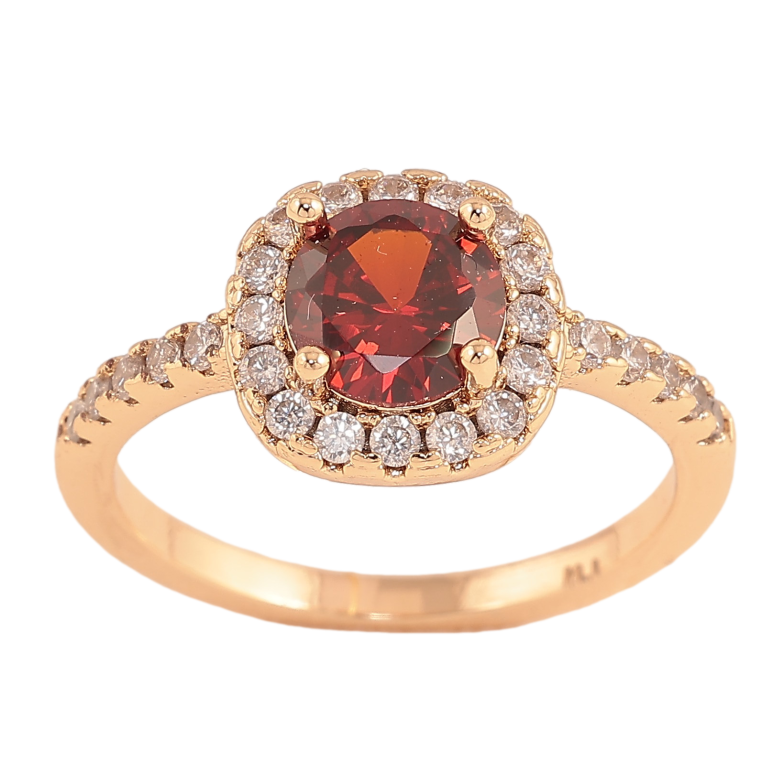 Кольцо Xuping M&L цвет 18К "Инкрустация с красным кристаллом" фото №9