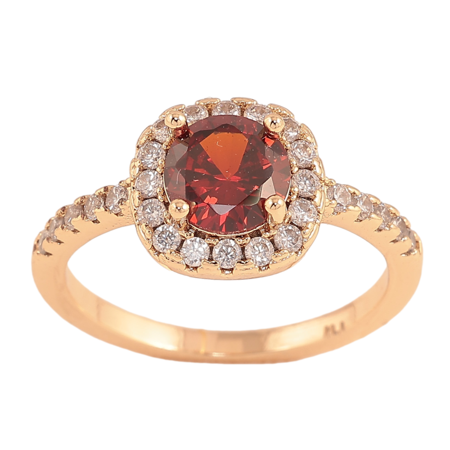 Каблучка Xuping M&L колір 18К "Інкрустація з червоним кристалом" фото №1