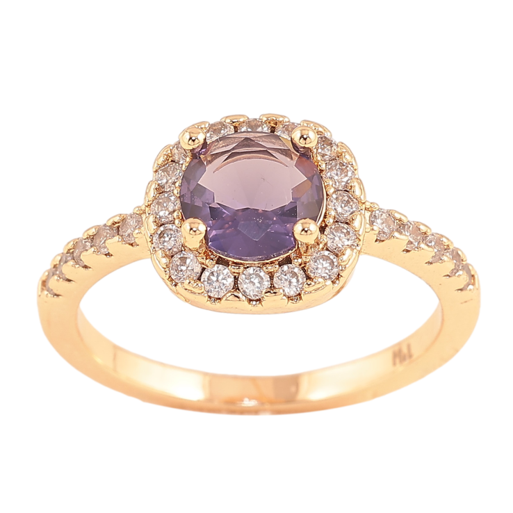 Каблучка Xuping M&L колір 18К "Інкрустація з бузковим кристалом" фото №17 Каблучка Xuping M&L колір 18К "Інкрустація з бузковим кристалом" фото №17