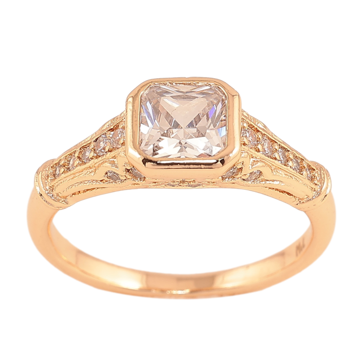 Каблучка Xuping M&L колір 18К "Візерунок з кристалами" фото №14 Каблучка Xuping M&L колір 18К "Візерунок з кристалами" фото №14