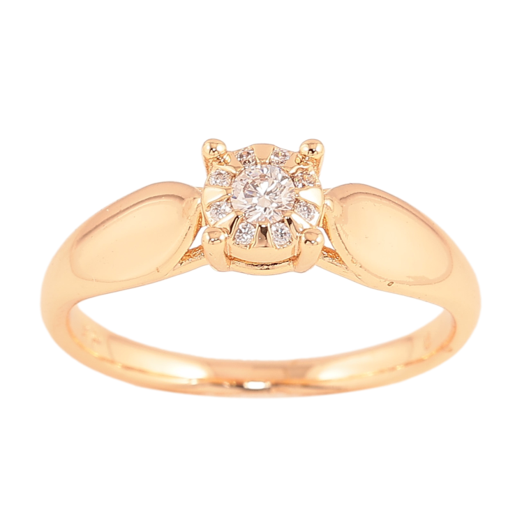 Каблучка Xuping M&L колір 18К "Візерунок з кристалами" фото №25