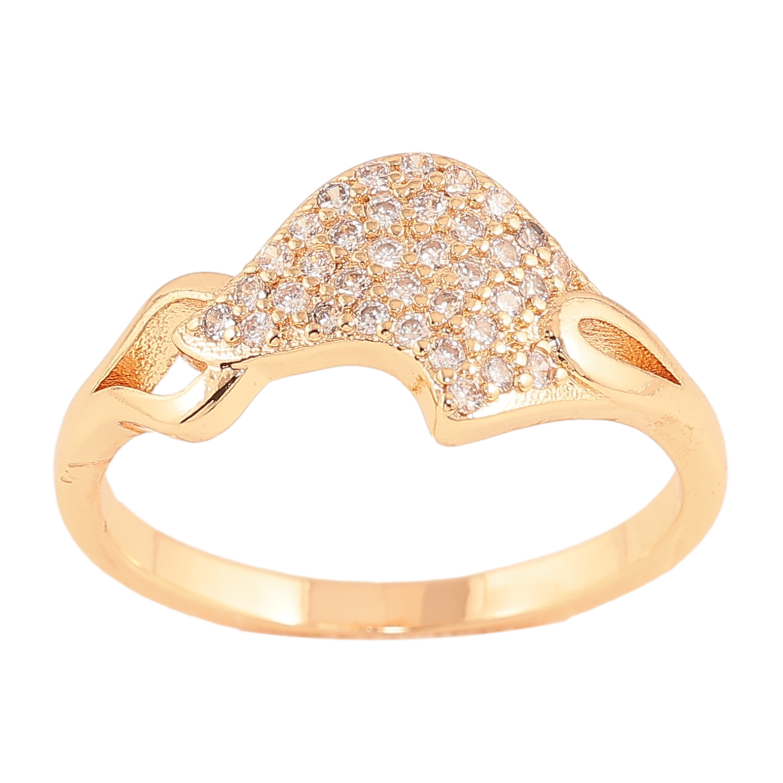 Каблучка Xuping M&L колір 18К "Візерунок з кристалами" фото №4