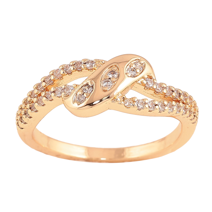 Каблучка Xuping M&L колір 18К "Візерунок з кристалами" фото №11 Каблучка Xuping M&L колір 18К "Візерунок з кристалами" фото №11