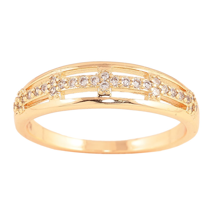 Кольцо Xuping M&L цвет 18К "Узор с кристаллами" фото №13