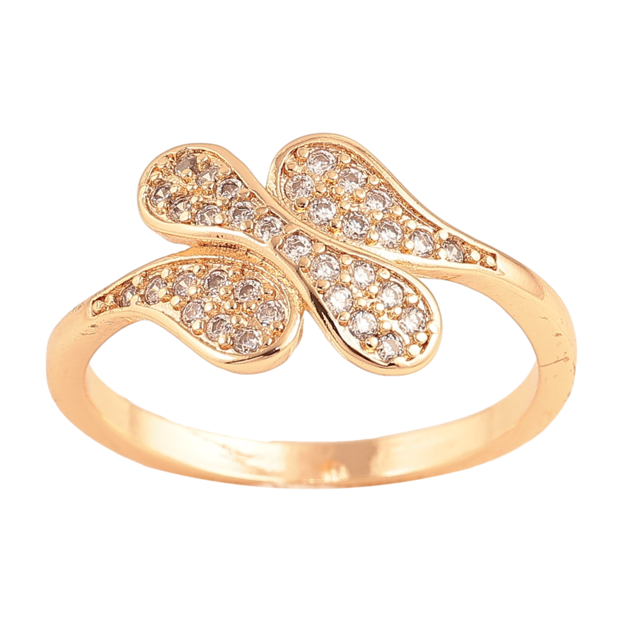 Кольцо Xuping M&L цвет 18К "Узор с кристаллами" фото №1