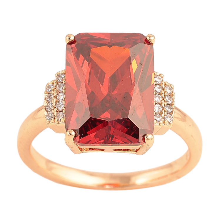 Каблучка Xuping M&L колір 18К "Червоний кристал" фото №5 Каблучка Xuping M&L колір 18К "Червоний кристал" фото №5