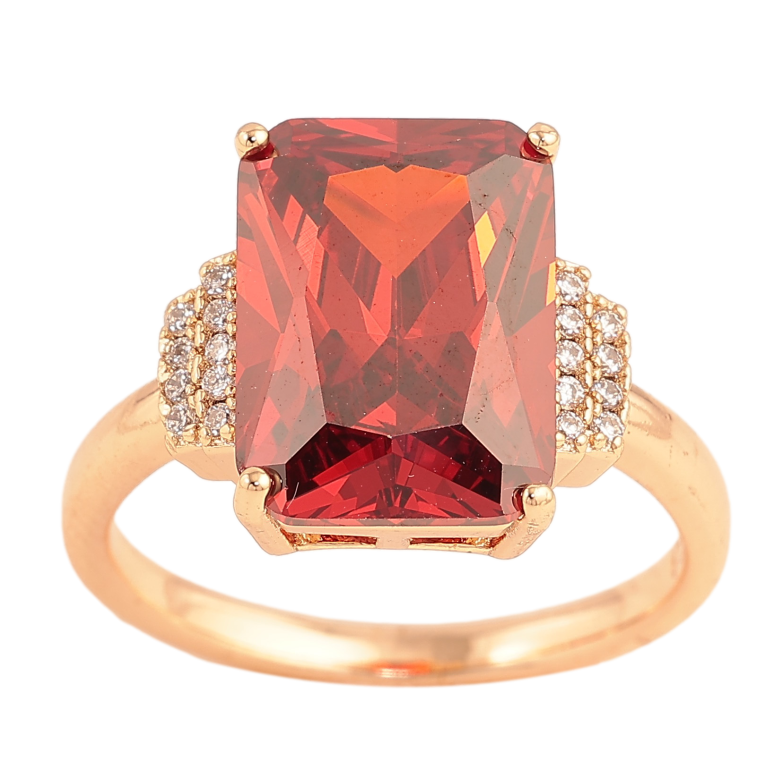 Каблучка Xuping M&L колір 18К "Червоний кристал" фото №1