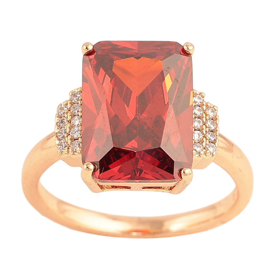 Каблучка Xuping M&L колір 18К "Червоний кристал" фото №1