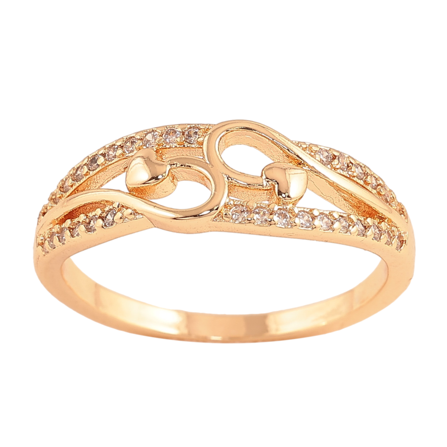 Каблучка Xuping M&L колір 18К "Візерунок з кристалами" фото №1 Каблучка Xuping M&L колір 18К "Візерунок з кристалами" фото №1