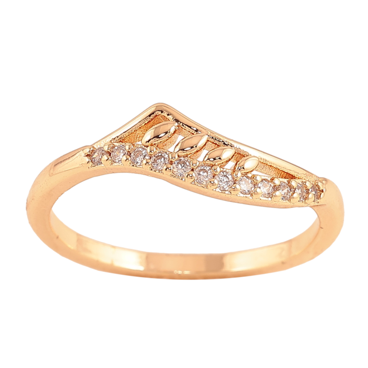 Каблучка Xuping M&L колір 18К "Візерунок з кристалами" фото №3 Каблучка Xuping M&L колір 18К "Візерунок з кристалами" фото №3