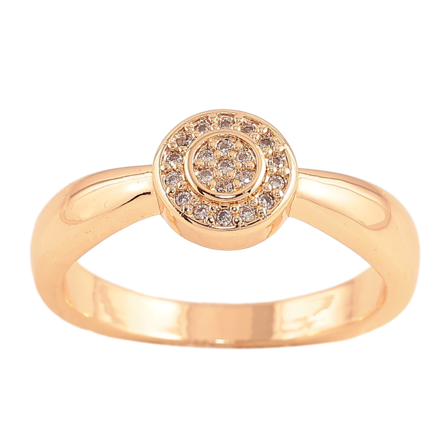 Каблучка Xuping M&L колір 18К "Візерунок з кристалами" фото №1