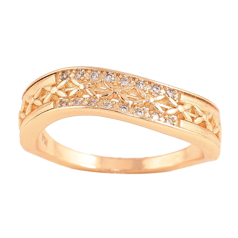 Каблучка Xuping M&L колір 18К "Візерунок з кристалами" фото №1 Каблучка Xuping M&L колір 18К "Візерунок з кристалами" фото №1