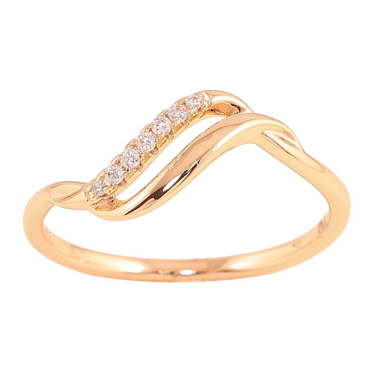 Кольцо Xuping M&L цвет 18К "Узор с кристаллами" фото №11