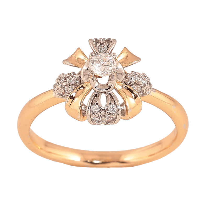 Кольцо Xuping цвет Позолота 18К + Родий "Фантазийный цветок" фото №2 Кольцо Xuping цвет Позолота 18К + Родий "Фантазийный цветок" фото №2