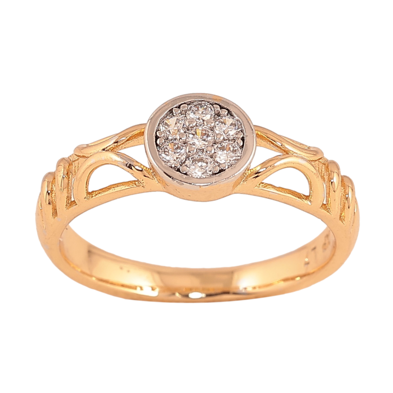 Каблучка Xuping колір Позолота 18K + Родій "Різний орнамент із кристалами" фото №1