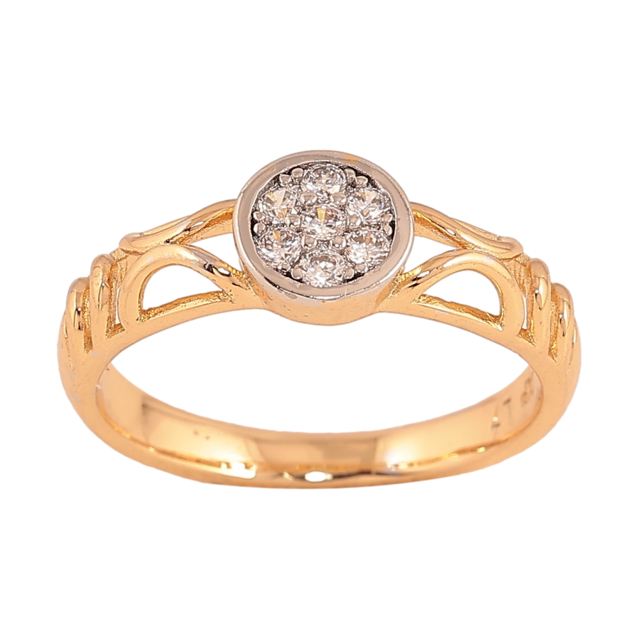 Каблучка Xuping колір Позолота 18K + Родій "Різний орнамент із кристалами" фото №1