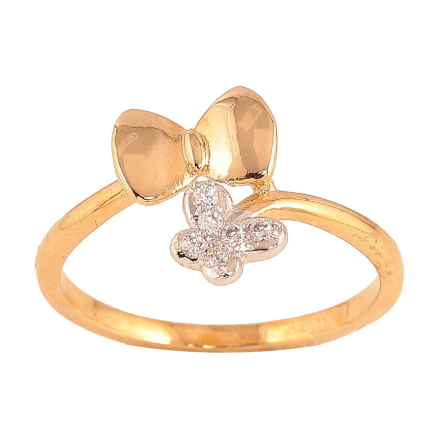 Каблучка Xuping колір Позолота 18K+Родій "Бант з метеликом" фото №1