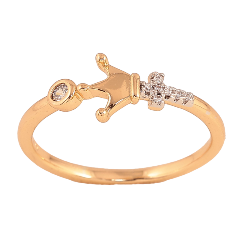 Каблучка Xuping колір Позолота 18K+Родій "Корона" фото №9