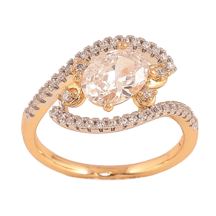 Каблучка Xuping колір Позолота 18K+Родій "Візерунок з кристалами" фото №19 Каблучка Xuping колір Позолота 18K+Родій "Візерунок з кристалами" фото №19