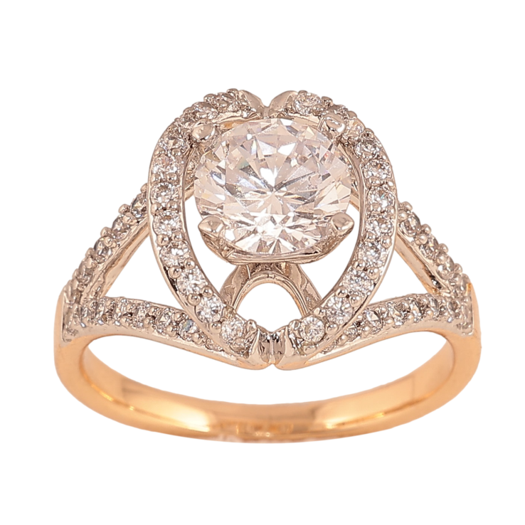 Каблучка Xuping колір Позолота 18K+Родій "Кристальний блиск" фото №15 Каблучка Xuping колір Позолота 18K+Родій "Кристальний блиск" фото №15