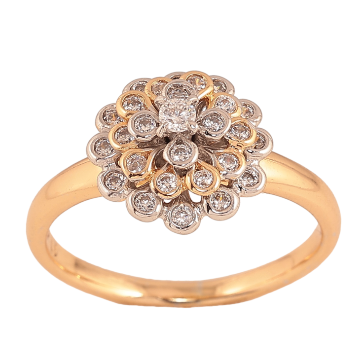 Каблучка Xuping колір Позолота 18K+Родій "Квітка" фото №18 Каблучка Xuping колір Позолота 18K+Родій "Квітка" фото №18