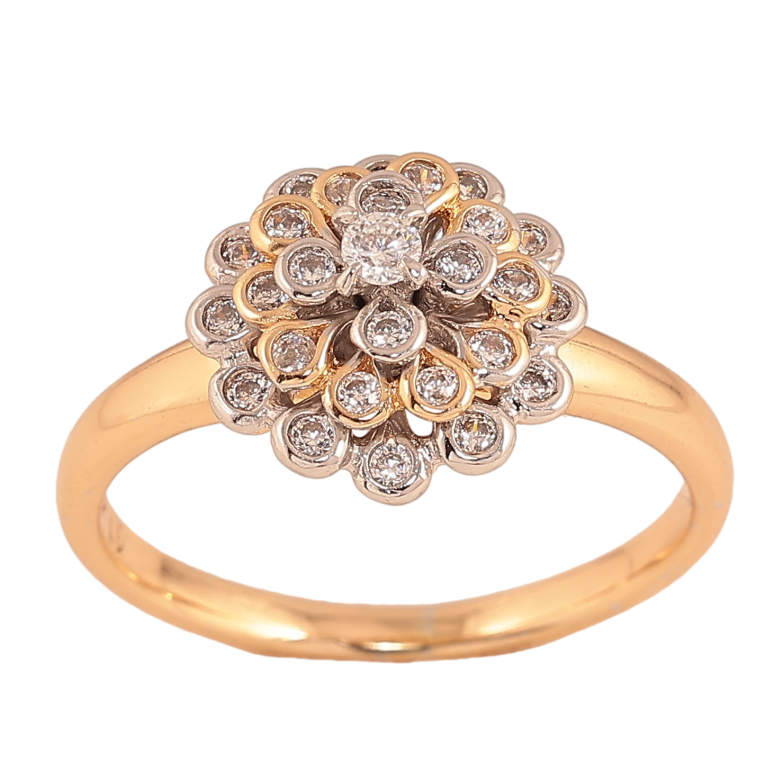 Кольцо Xuping цвет Позолота 18K+Родий "Цветок" фото №13