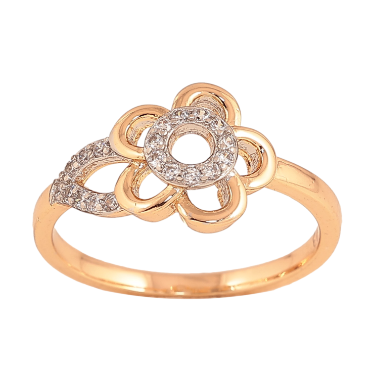 Каблучка Xuping колір Позолота 18K+Родій "Квітка" фото №6