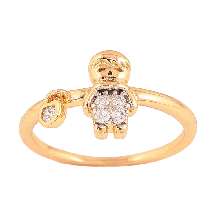 Каблучка Xuping колір Позолота 18K+Родій "Чоловічок" фото №8