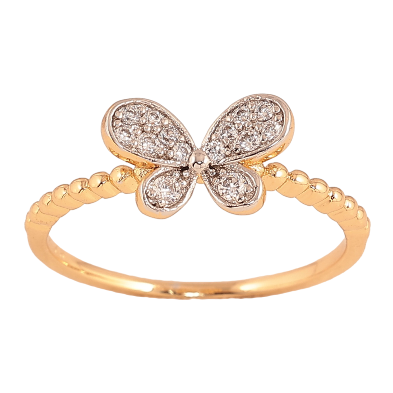 Каблучка Xuping колір Позолота 18K+Родій "Метелик" фото №1