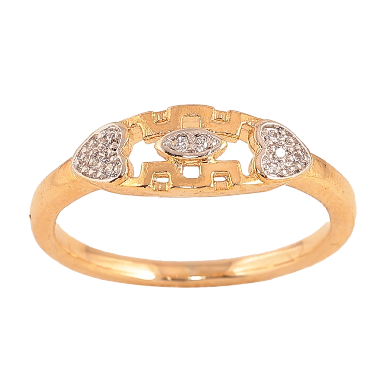 Кольцо Xuping цвет Позолота 18K+Родий "Романтичный орнамент с кристаллами" фото №1