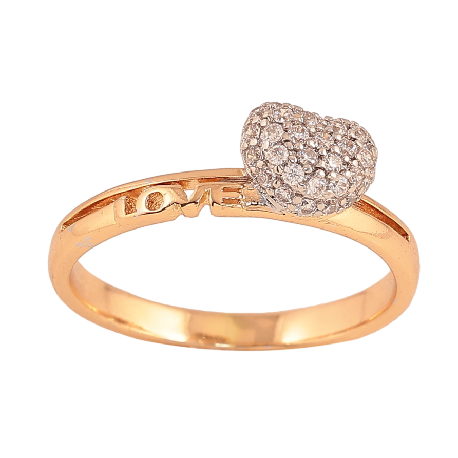 Каблучка Xuping колір Позолота 18K+Родій "Серце з кристалами" фото №1 Каблучка Xuping колір Позолота 18K+Родій "Серце з кристалами" фото №1