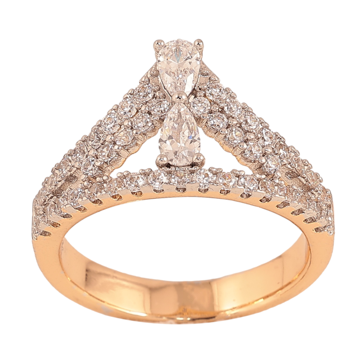 Каблучка Xuping колір Позолота 18K+Родій "Тіара" фото №16 Каблучка Xuping колір Позолота 18K+Родій "Тіара" фото №16