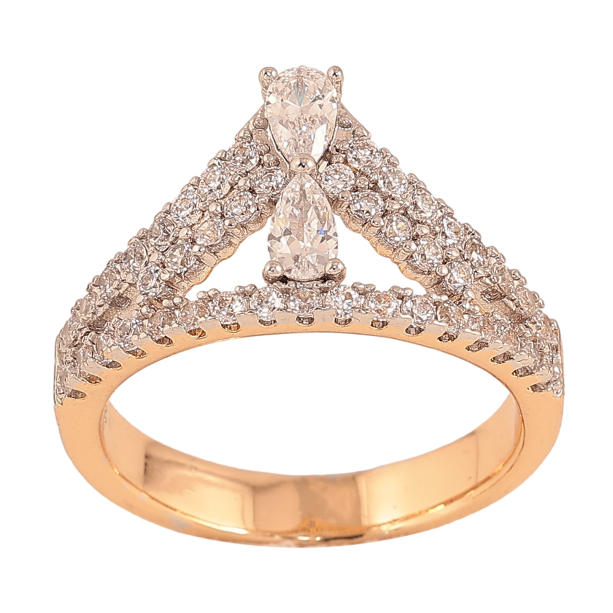 Каблучка Xuping колір Позолота 18K+Родій "Тіара" фото №1 Каблучка Xuping колір Позолота 18K+Родій "Тіара" фото №1