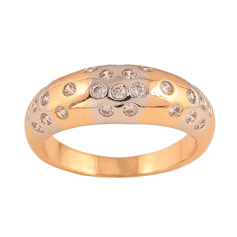 Каблучка Xuping колір Позолота 18K+Родій "Візерунок з кристалами" фото №1 Каблучка Xuping колір Позолота 18K+Родій "Візерунок з кристалами" фото №1