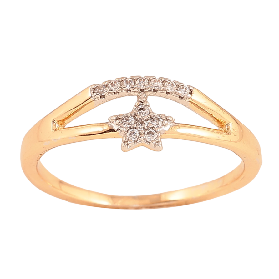 Каблучка Xuping колір Позолота 18K+Родій "Зірка" фото №1