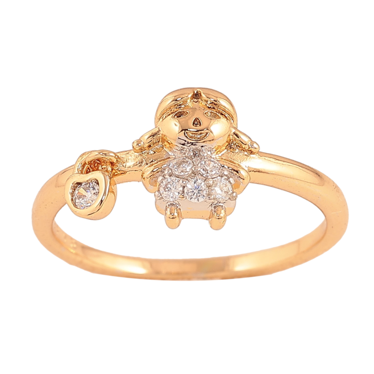 Каблучка Xuping колір Позолота 18К+Родій "Дівчинка" фото №15