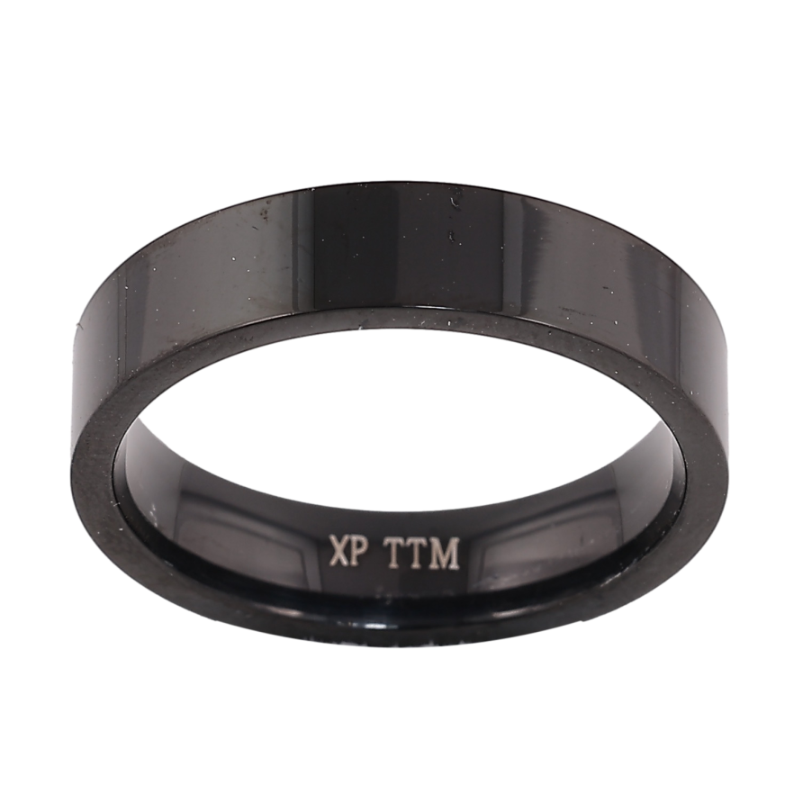 Кольцо Xuping TTM Stainless Steel цвет black классика шир. 5мм фото №1