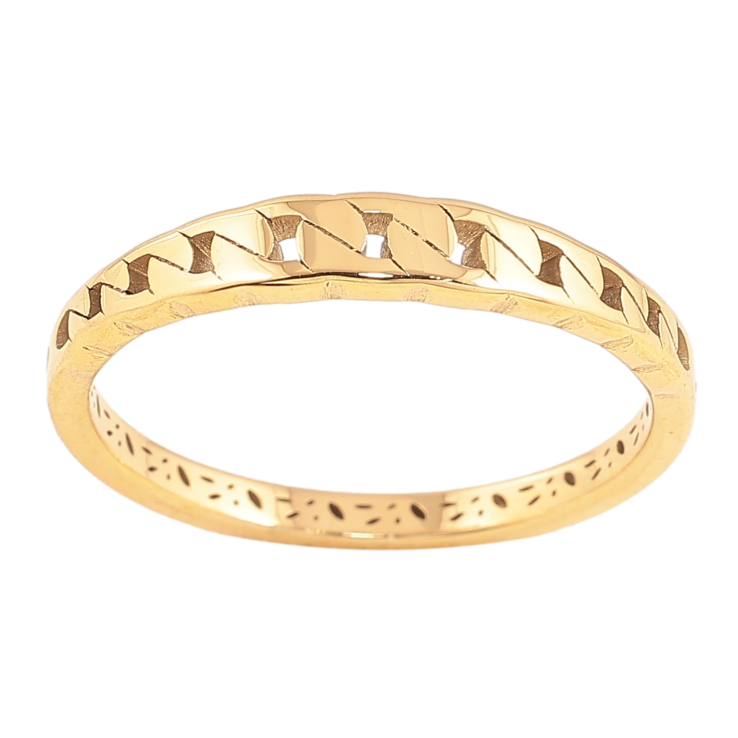 Каблучка Xuping TTM Stainless Steel колір 14К "Візерунок ланцюжок" фото №21