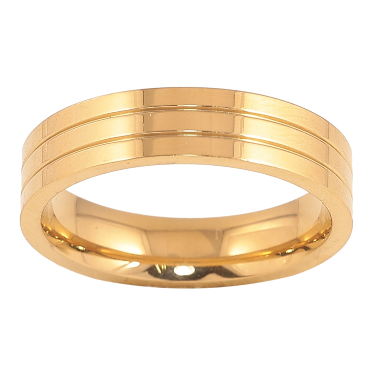 Каблучка Xuping TTM Stainless Steel колір 14К "Декоративний візерунок" шир. 5мм фото №5 Каблучка Xuping TTM Stainless Steel колір 14К "Декоративний візерунок" шир. 5мм фото №5